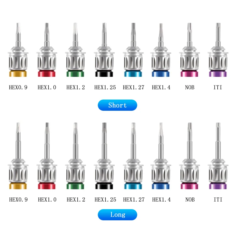 

2pcs/Set Parts 16pcs Drivers 1pc Wrench Dental Implant Torque Wrench Ratchet with Screw Drivers Wrench Kit 134°C Autoclavable