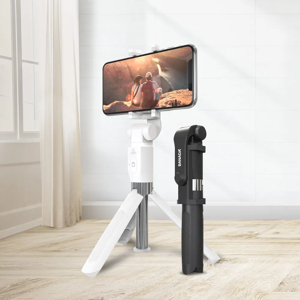 Bluetooth tripod Tulip selfie Rod for iPhone Galaxy