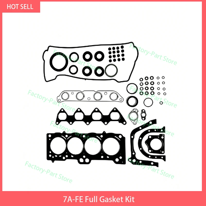 7A-FE Full Gasket Kit Set For Toyota COROLLA CARINA 1.8L With  Cylinder Head Gasket Engine 04111-16282  Overhaul Rebuild Kit