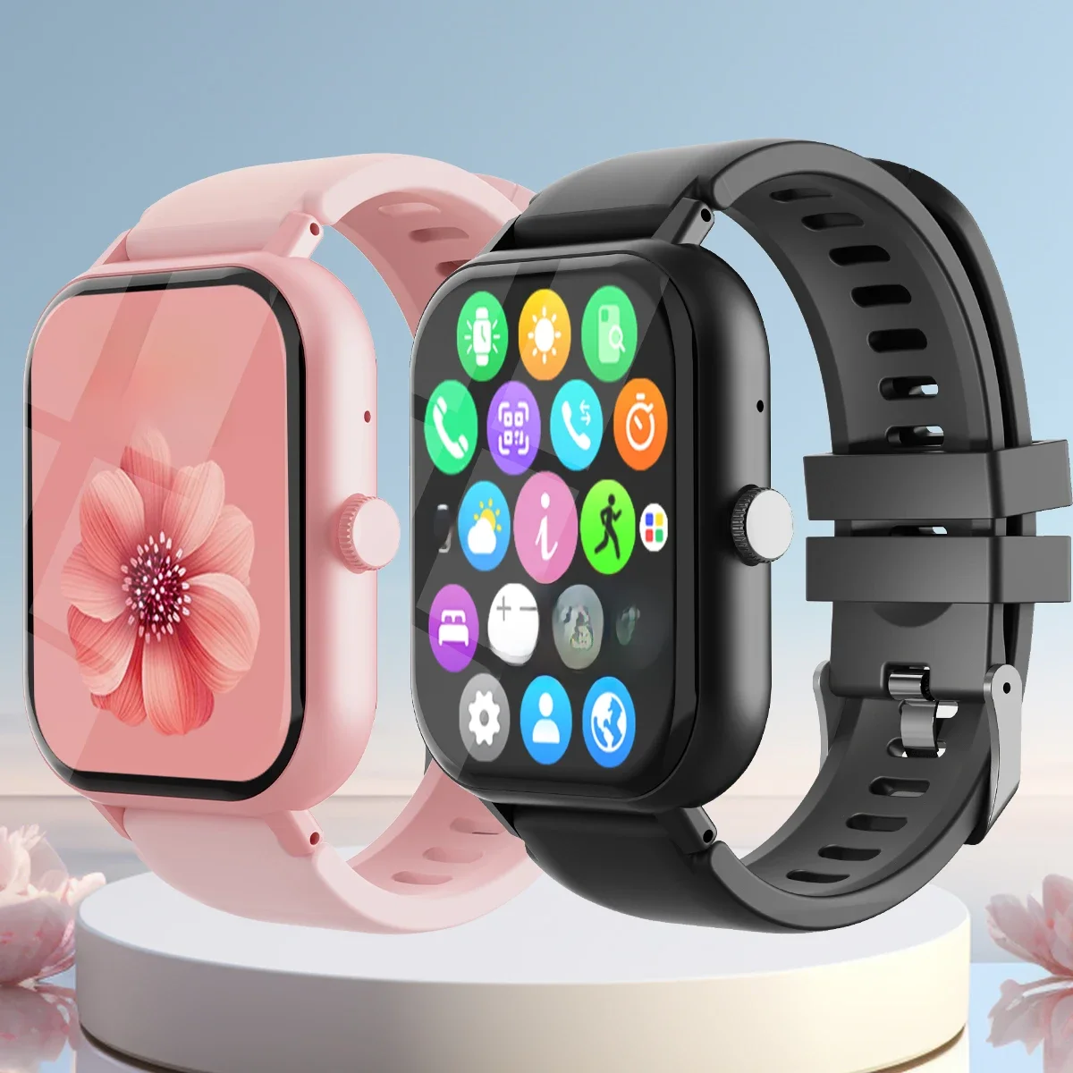1,99-calowy inteligentny zegarek Bluetooth Mężczyźni Kobiety Pełny ekran dotykowy Sport Fitness Krokomierz Smartwatch dla Androida iPhone — zdjęcie produktu 7