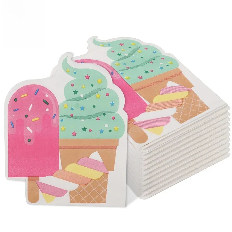 Serviettes en papier jetables pour crème glacée, 50 pièces, cadeaux pour enfants, fournitures de fête d'anniversaire hawaïenne tropicale, décorations de mariage sur la plage d'été