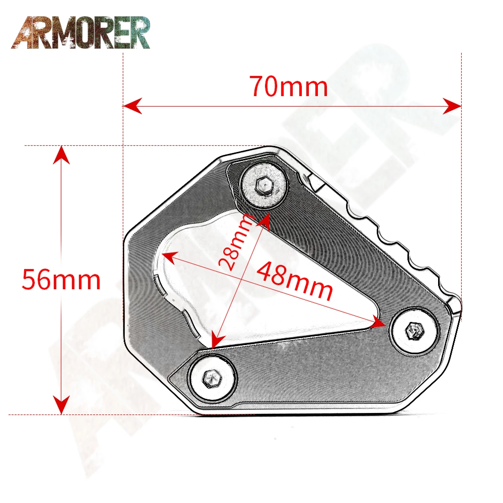 S1000R Kickstand Side Stand Enlarge Pad Motorcycle Accessories For BMW S1000RR M1000RR S 1000RR M 1000RR S 1000R S1000 R RR 2022