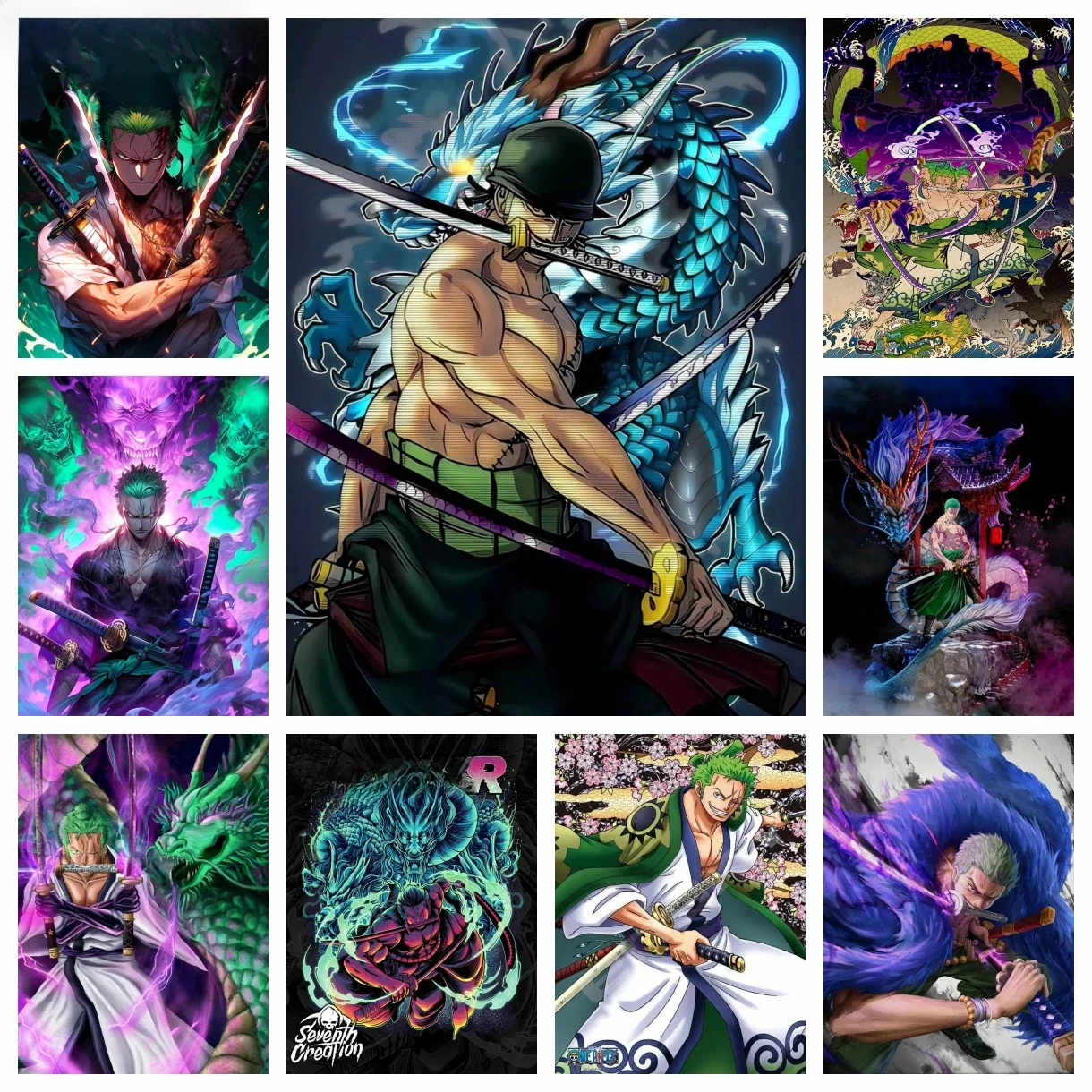 Roronoa zoro 5d diy diamant malerei stickerei ein stück anime kunst kreuz stich mosaik strass steine