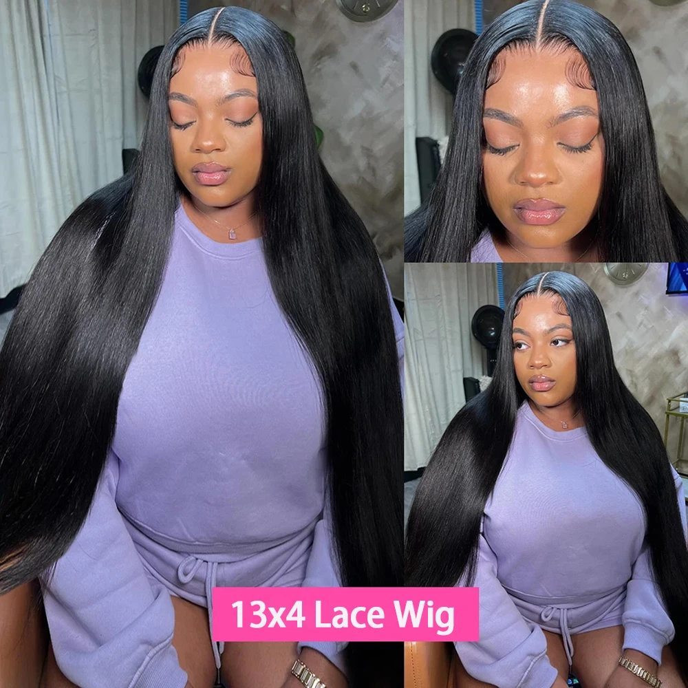 40 42 Inch Bone Straight Human Hair Wigs 13x4 13x6 HD Lace Frontal Wigs Glueless 5x5 Closure 3 Seconds To Wear For Beginners image 6