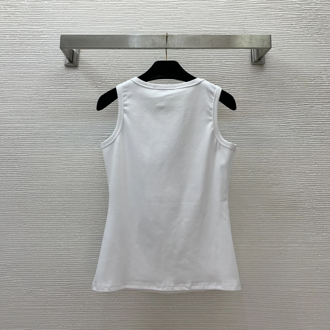 

Woman Clothing White Black Slim Fit Versatile Inner Vest Material Comfortable Soft Breathable Summer Must-Have