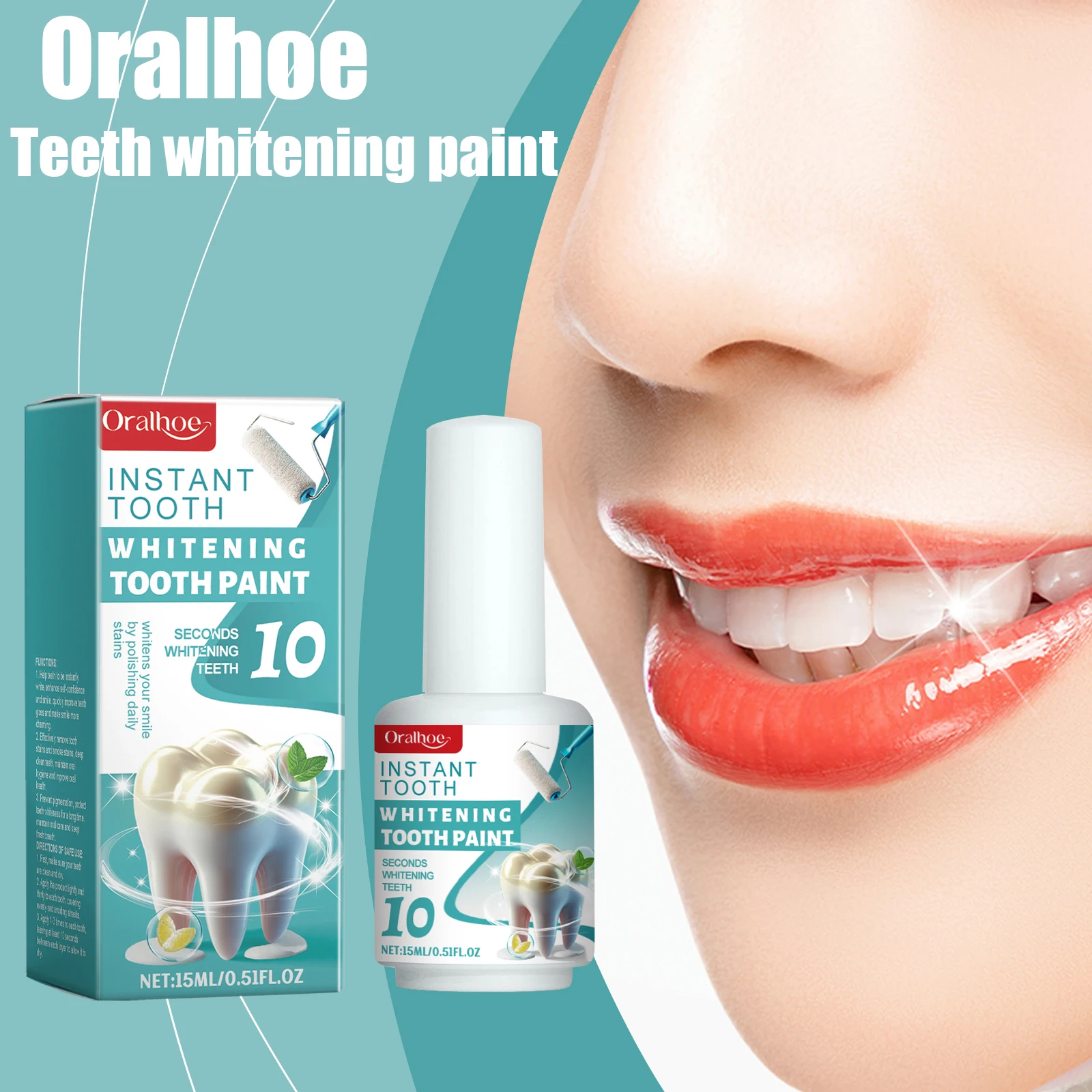 

Oralhoe 15ml Teeth Whitening Serum Remove Smoke Stains Oral Hygience Care Brighten Teeth Fresh Breath Bleaching Teeth Care Serum