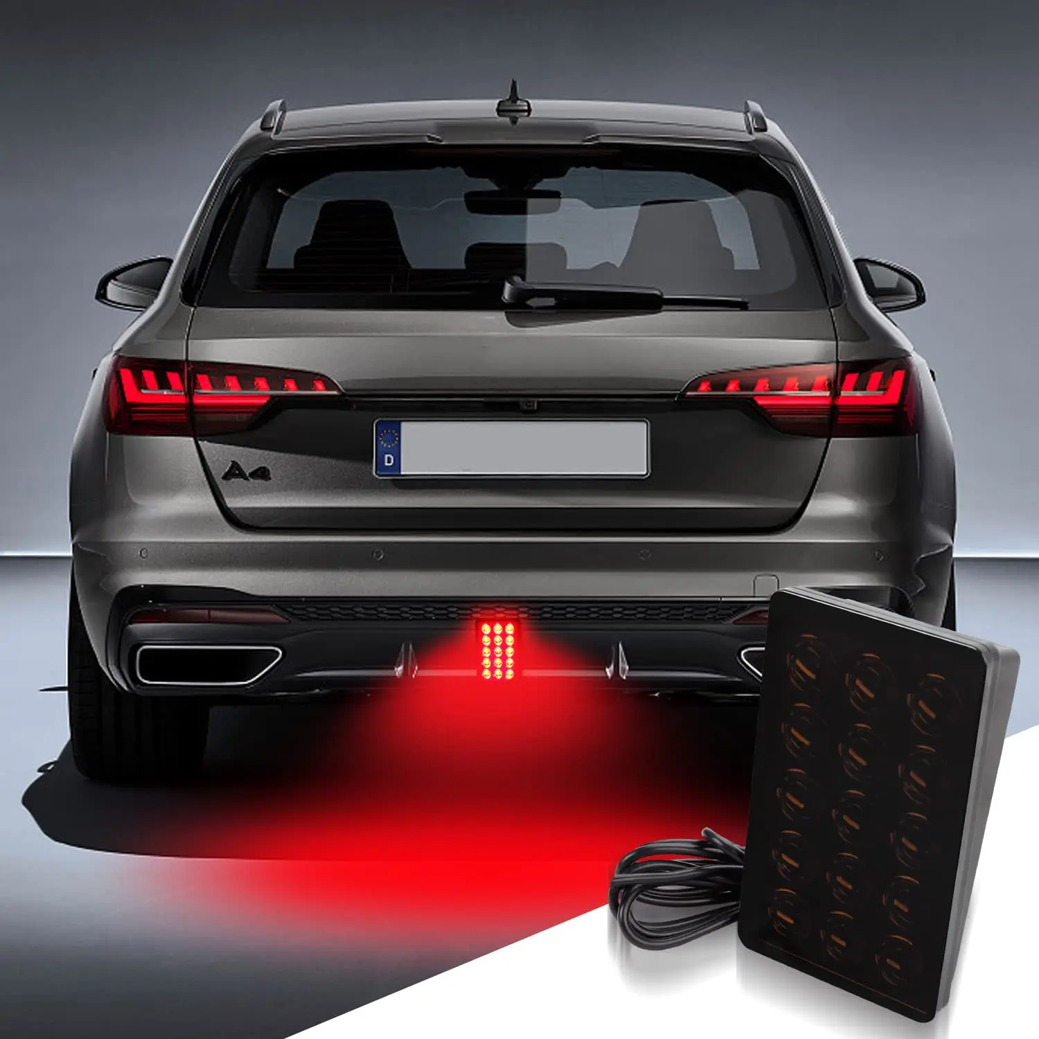 F1 Style Led Brake Pilot Lights 12V 15led Rear Tail Lights Auto  Flash Warning Reverse Stop Safety Signal Lamps For Car SUV Moto