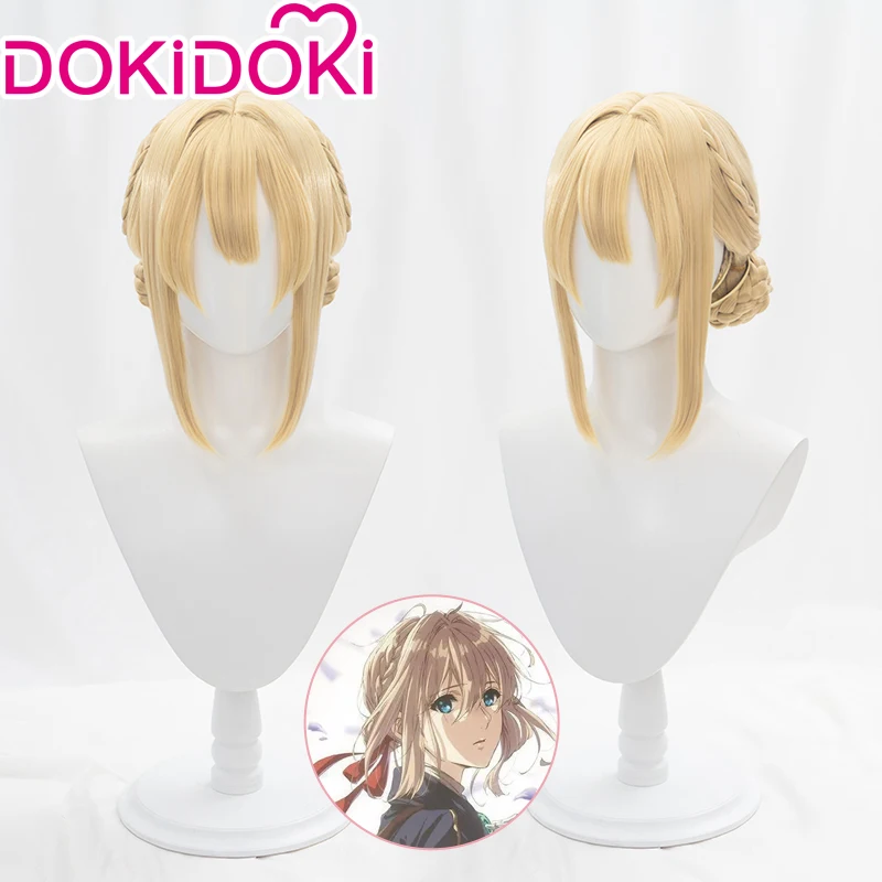 IN STOCK Violet Evergarden Wig Anime Cosplay Wig Violet Evergarden Cosplay Wig DokiDoki Women Blonde Hair Heat Resistant