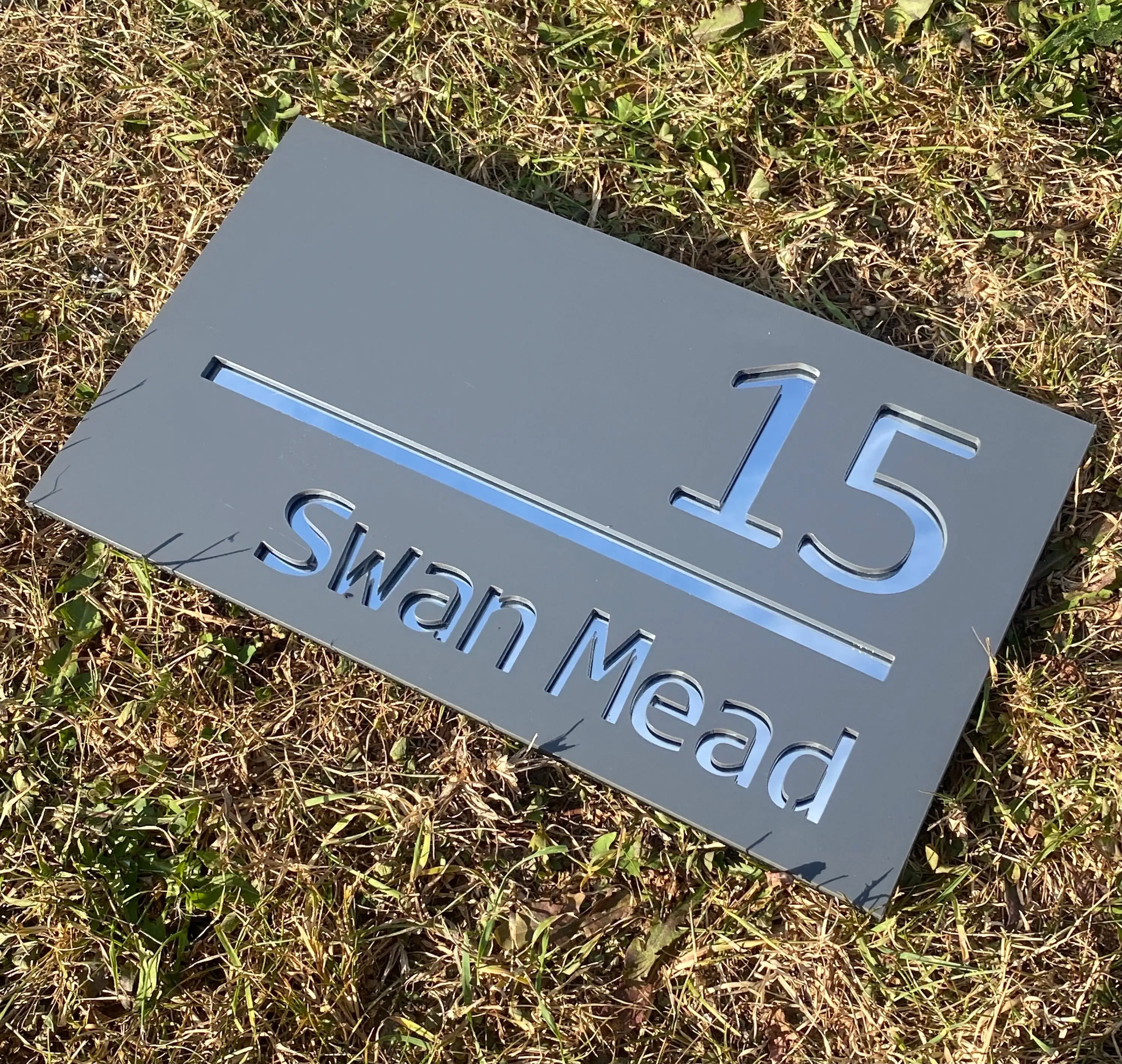 

Contemporary House Sign House Number Sign Door Number Custom Door Sign House Plaque