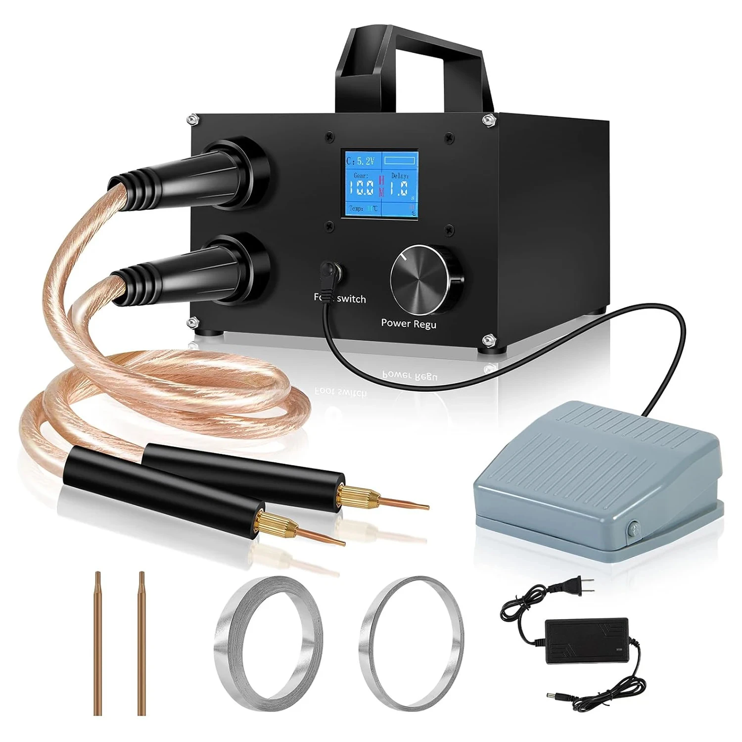 0,6 mm Nikkel Puntlasapparaat 10KW 1800A Farad Condensator DIY Energieopslag 18650 Lithium Batterij Nikkelplaat Lasapparatuur
