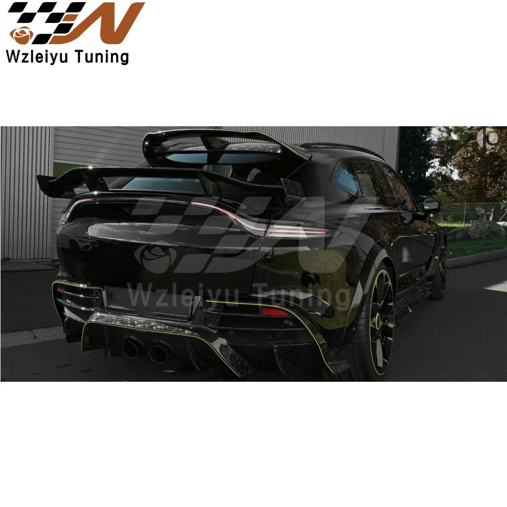 MSY Style Dry Carbon Fiber Rear Trunk Spoiler Wing Fit For Aston DBX High Quality Fitment