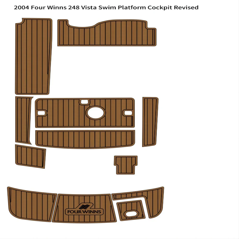 

2004 Four Winns 248 Vista Swim Platform Cockpit EVA Marine Flooring SeaDeck eva boat flooring adhesive backing Marine Mat