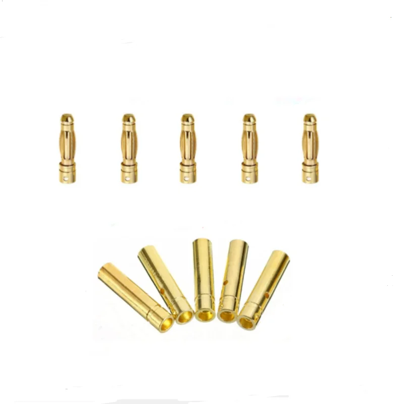 10 pairs 2.0mm/3.0mm/3.5mm/4.0mm Gold Plated Bullet Banana Plug Connector for RC brushless motor ESC