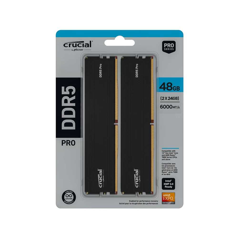 {Micron Official Store} Crucial DDR5-6000 CL48 PRO Package (48GB(24Gx2)) * Domestic genuine, domestic shipping *