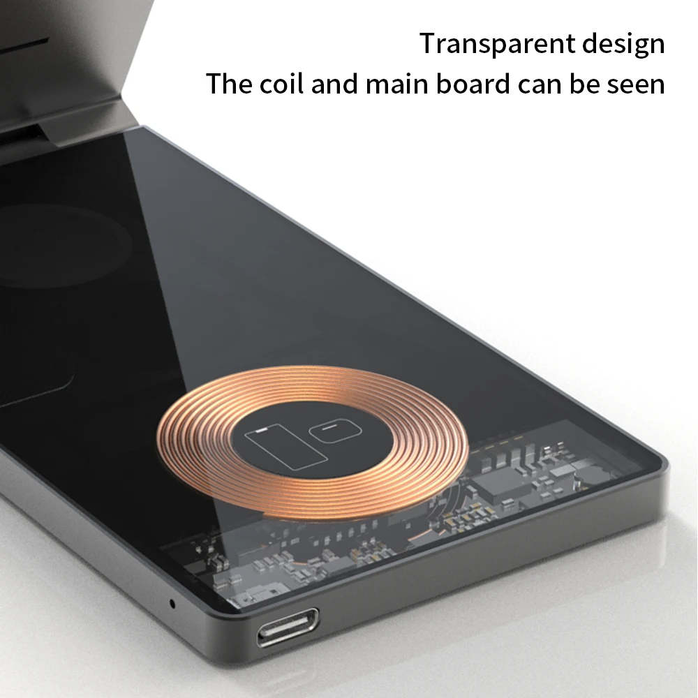 Zhongguo T05 , Ultra-Slim Magsafe transparent wireless charger,fast charging is compatible with apple and Android series