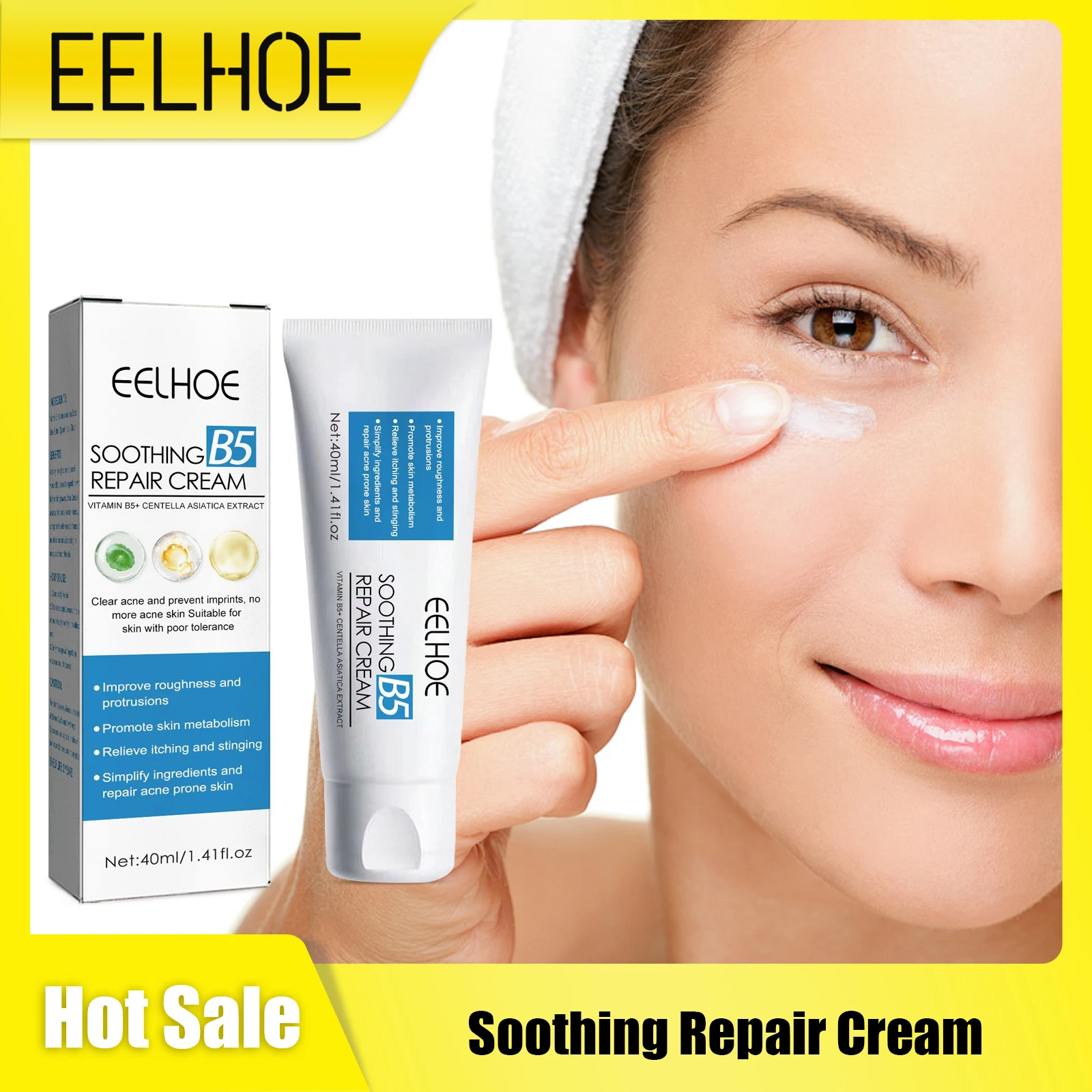 Moisturizing Repair Cream for A-Cne Treatment Repair Redness Shrink Pores Soothing Skin Centella Asiatica Hydration Face Cream