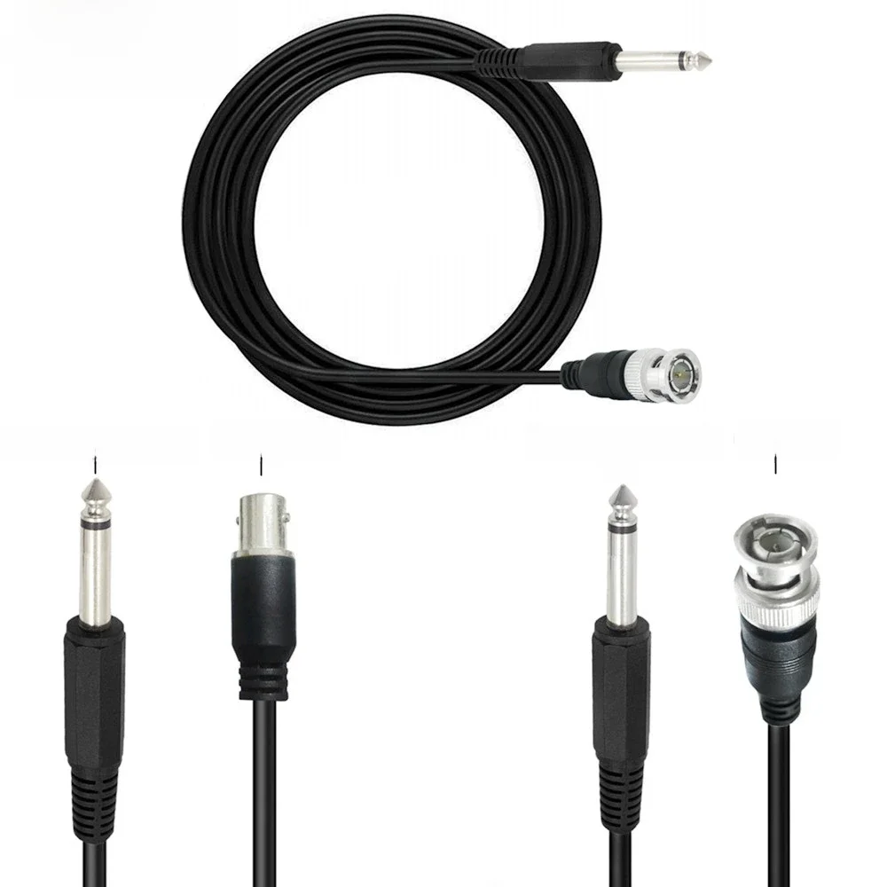 Kabel audio BNC do 6,35 mm 1/4 cala męski 6,35 mm wtyczka Mono TS do wtyczki BNC Dwukierunkowy kabel łączący do anteny kamery CCTV DVR — zdjęcie produktu 6