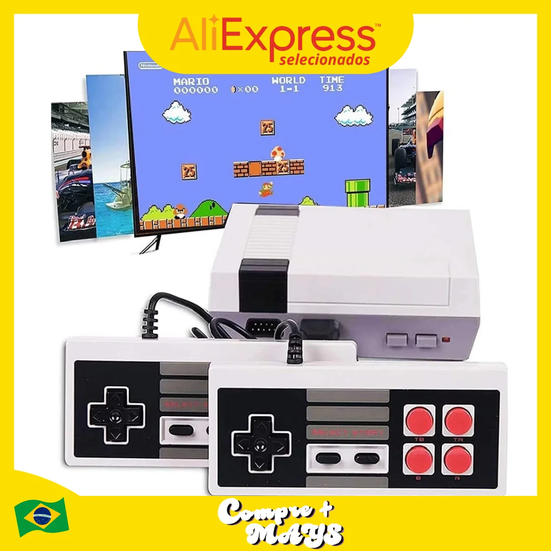 Classic Video Game Console Mini Retro Console with 620 Built-in Games for Solo or Multiplayer Mode Fun