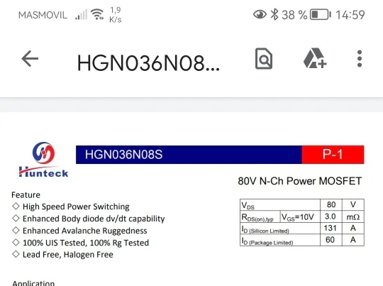 

(10 шт.) Высокоскоростной Переключатель питания HGN036N08S DFN56 036N08 Mosfet