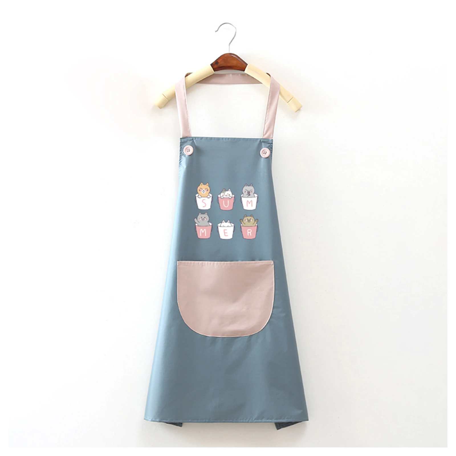 Kitchen Aprons for Women Men Adjustable Chefs Apron Cooking and Baking Apron with Pockets Animal Cute Cats Apron for Kitchens