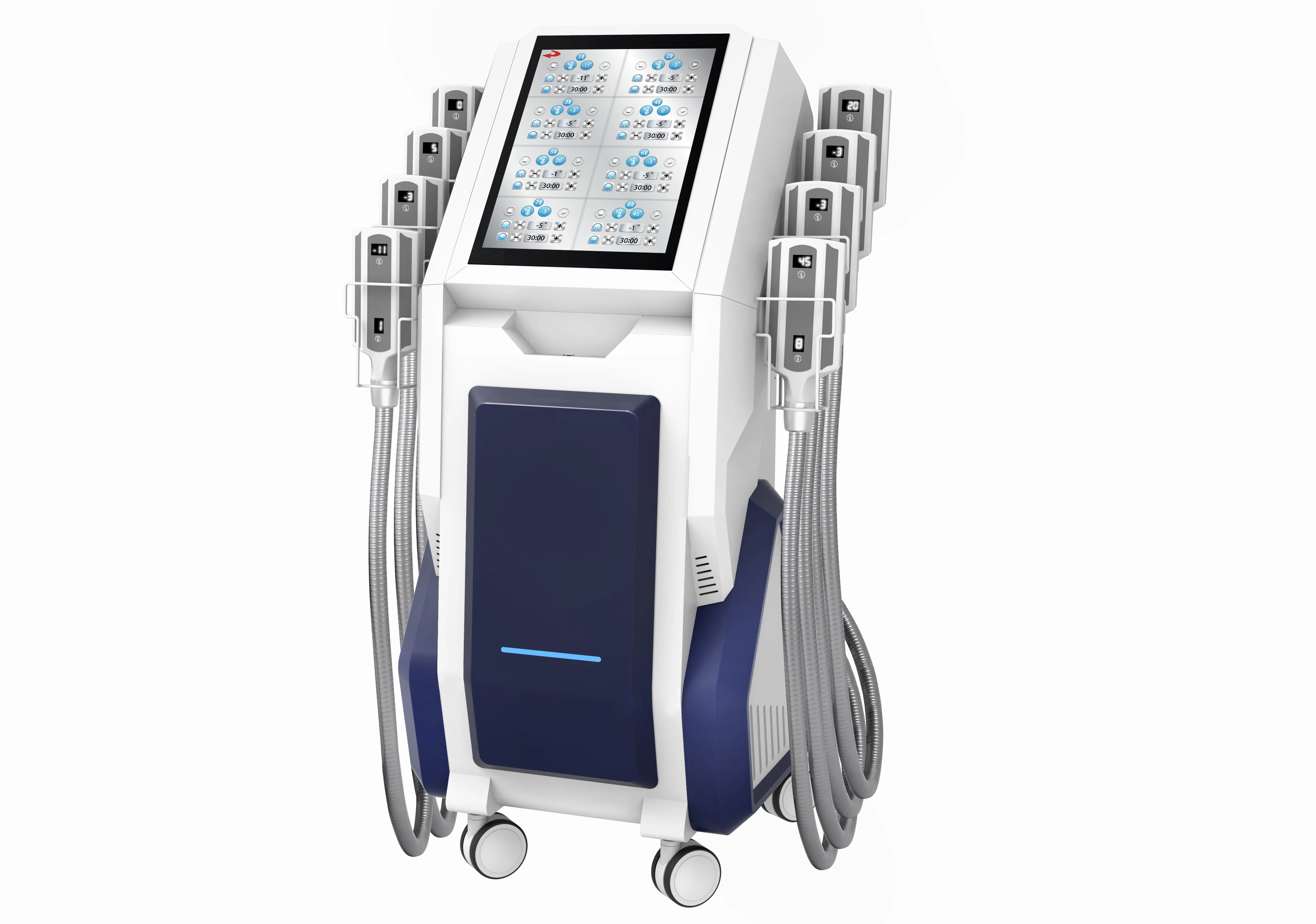 

Vertical 8 -control Plates Cool and heat Body Slimming Fat Burning Cellullite Machine