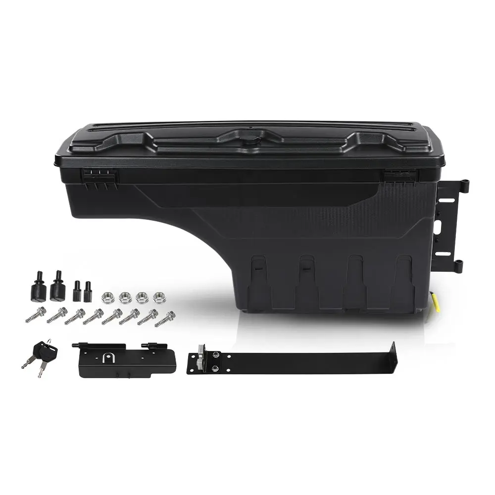 

Fit for Ford F150 1997-2014 Swing Case Truck Bed Storage Tool Box Right Passenger Side Abs Waterproof Lockable Swing-Out