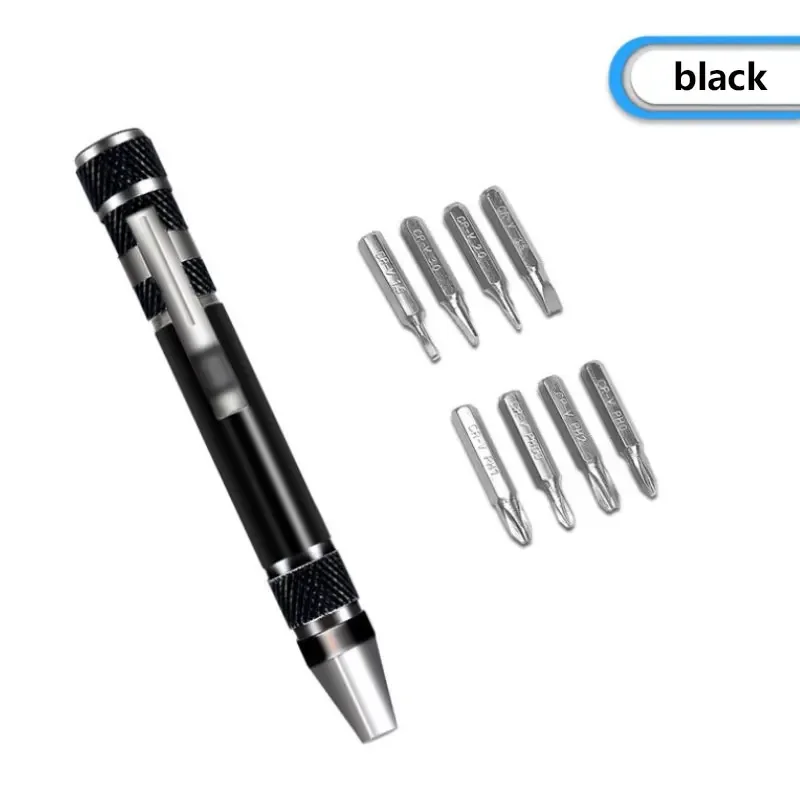 10 Stück DIY Handy Service Tool Entfernung Treiber Aluminium legierung Stift Typ Multifunktions 8-in-1 Schrauben dreher Set