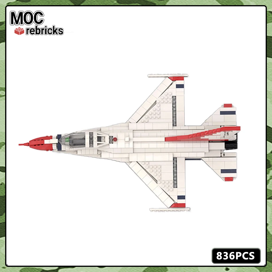 MOC Space War Series Building Block รุ่นทั่วไป Dynamics F-16 THUNDERBIRDS Originality บินอาวุธ DIY ของเล่นเด็ก