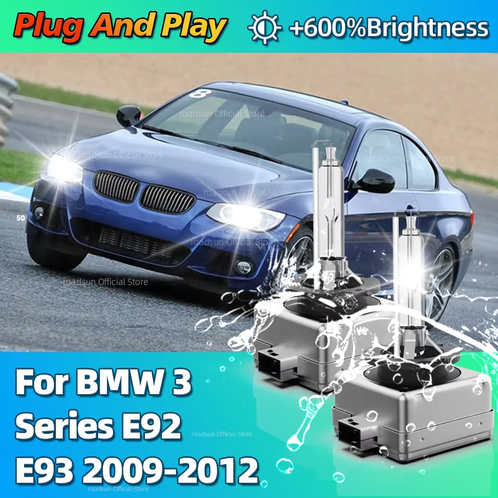 

35W Xenon D1S HID Bulb 6000K Headlight 10000LM Bright Car Lamp For BMW 3 Series E92 E93 2009 2010 2011 2012 Plug-N-Play