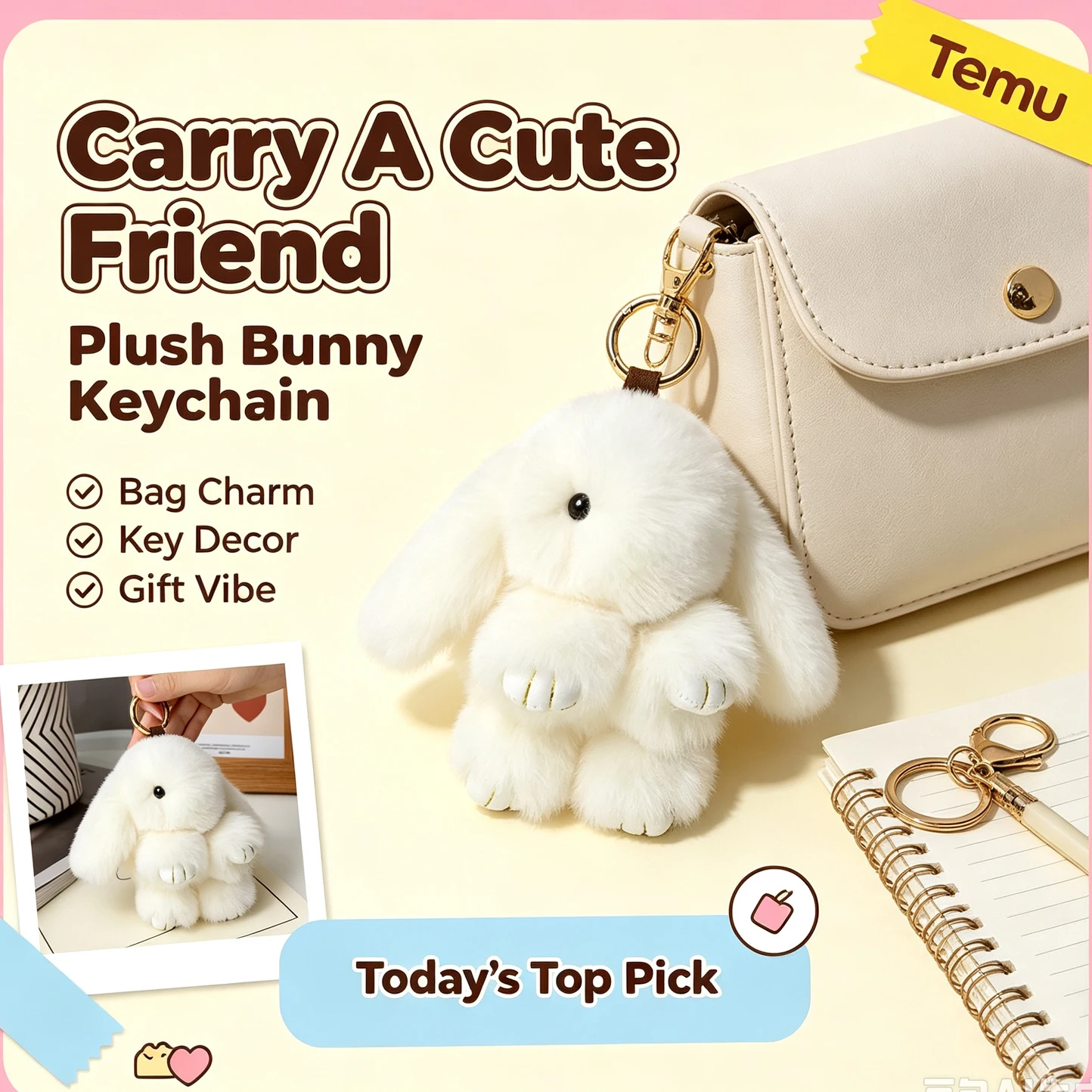 15cm Women's Rabbit Fur Keychain Bag Car Pendant Jewelry Decoration Fashionable Accessory for Bags And Gifts