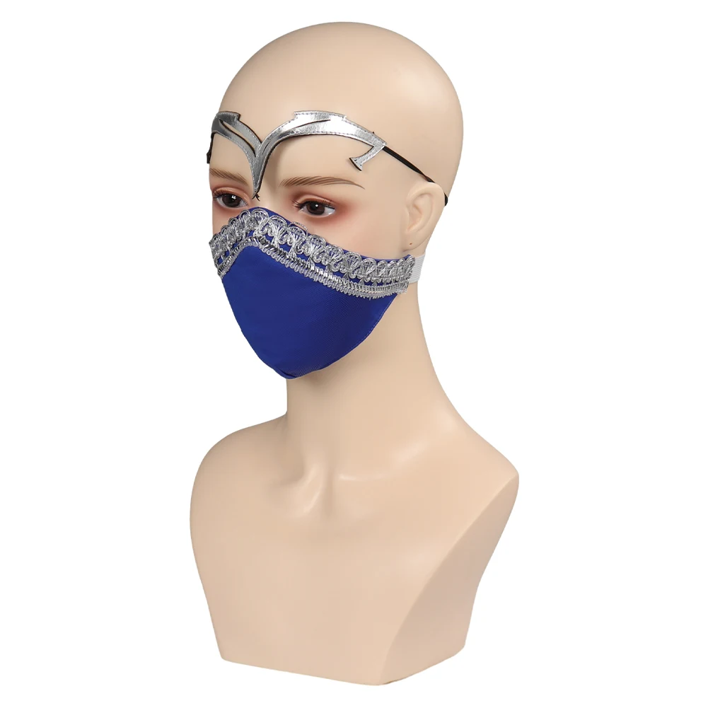 Gra Mortal Kombat Kitana Cosplay maska kask maskarada kobiety dziewczyny fantazja Halloween karnawał akcesoria kostium imprezowy rekwizyty