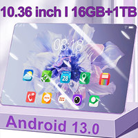 2025 5G Original Tablet Android New 10.36 inch 16GB RAM 1TB ROM Tablets 12000mAh 10-core Android 13.0 WIFI Bluetooth Network Pc