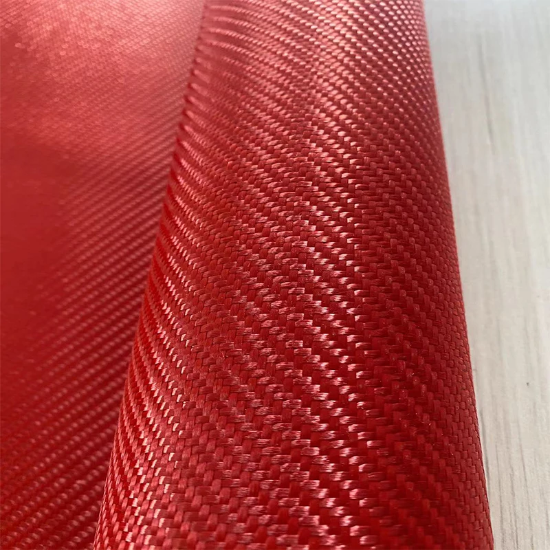 Kafu KFA240H red Kevlar fabric 1500D 240g aramid fiber cloth DIY interior decoration fabric for automobile and motorcycle