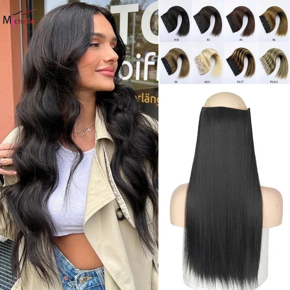 One Piece Clip in Hair Extensions Long Straight 3/4 Full Head Clip In 100% Human Remy Hair Extension One Piece 100G with 5 Clips