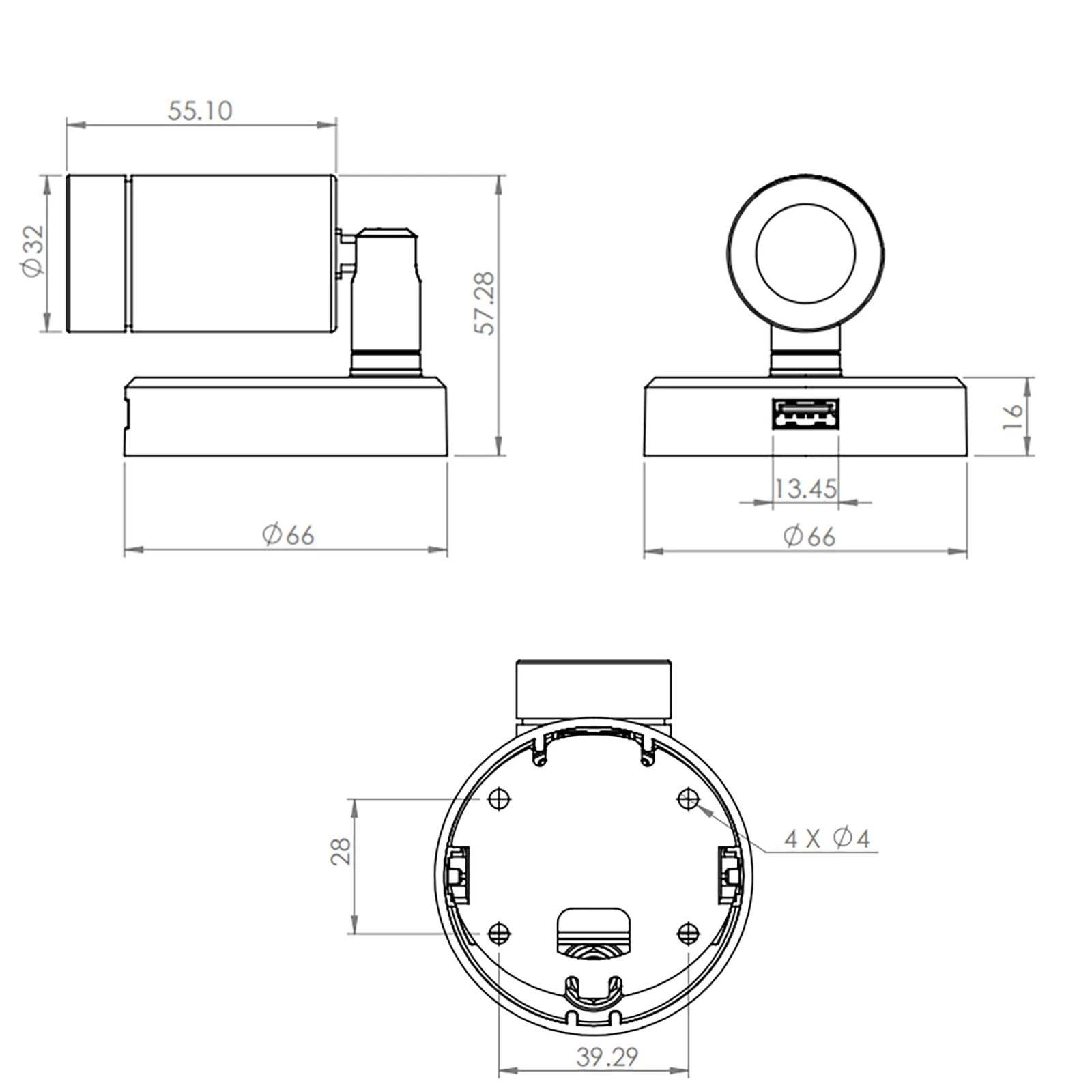 DC 12 24V 360 ° dönebilir dokunmatik düğme LED okuma lambası USB ile 2.4A şarj portu tekne deniz RV Camper duvar lambası için