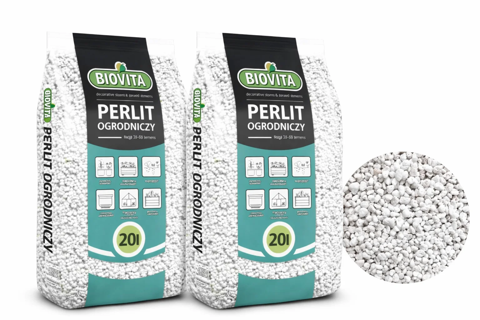2x 20L de perlite de jardin, substrat de semis