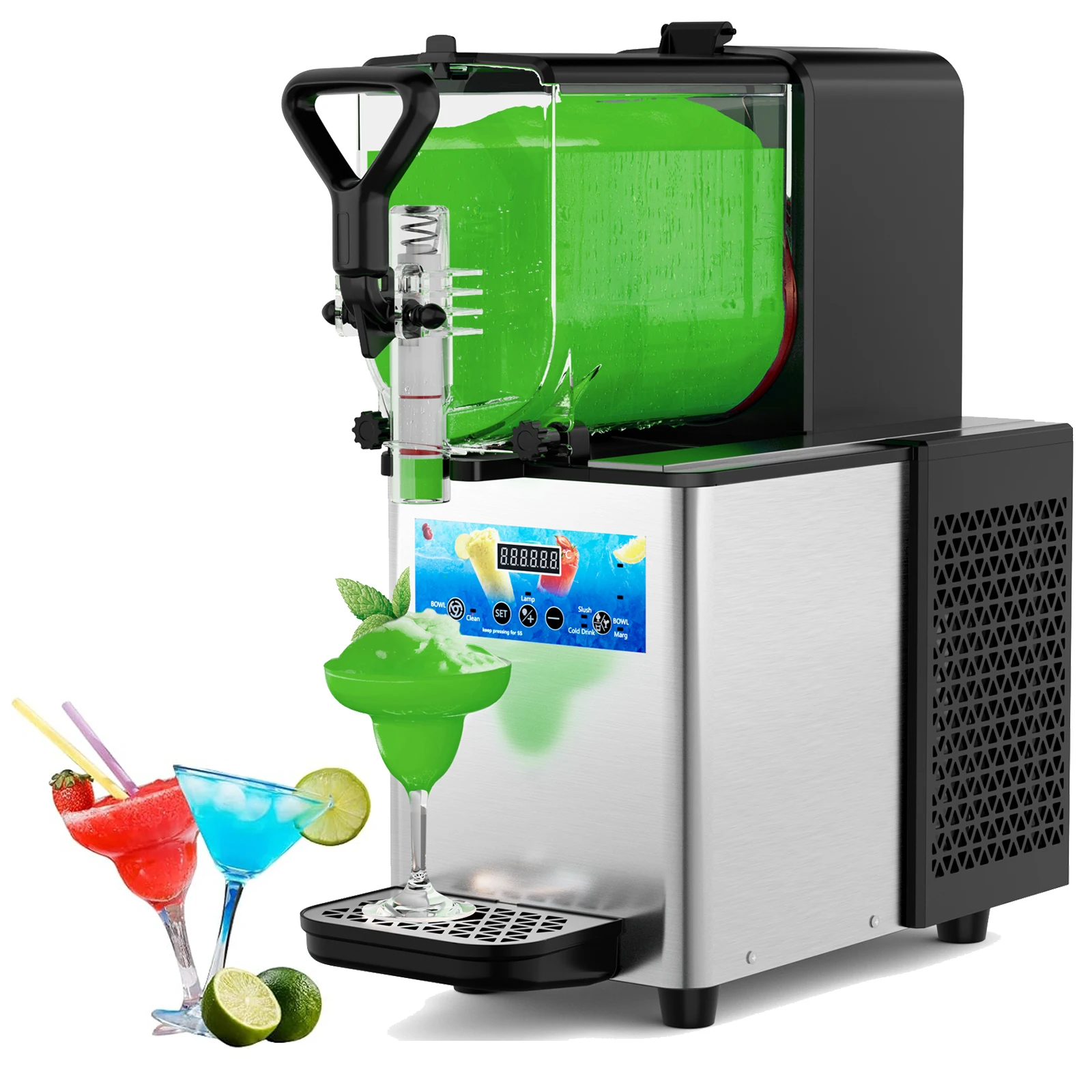 3l x 1 Glas kommerzielle Slushie Maschine Slush Maker gefrorener Getränkesp ender eiskalter Saft Smoothie Granita Verkaufs automat
