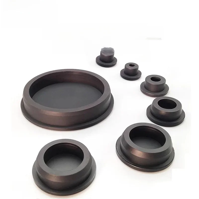 Bouchons de trou d'étanchéité en caoutchouc de Silicone noir, embout creux, bouchon anti-poussière, Inserts de tuyaux, bouchon de Type T, alésage 6.8mm-68.6mm