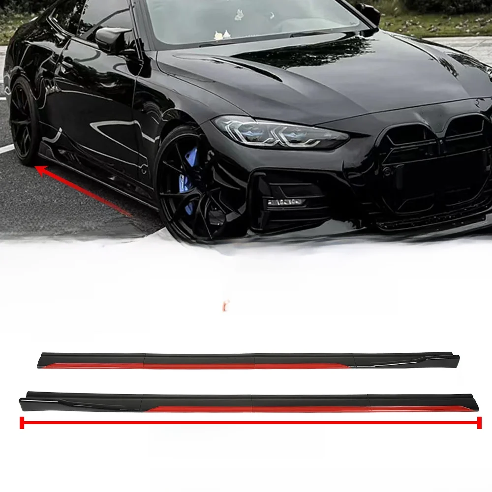 Do Audi A3 A4 A5 A6 Do BMW E90 F20 F30 G20 G30 Z4 Do VW Golf Polo Uniwersalna boczna spódnica samochodowa Winglet Splitters Lip Side Spoiler — zdjęcie 2