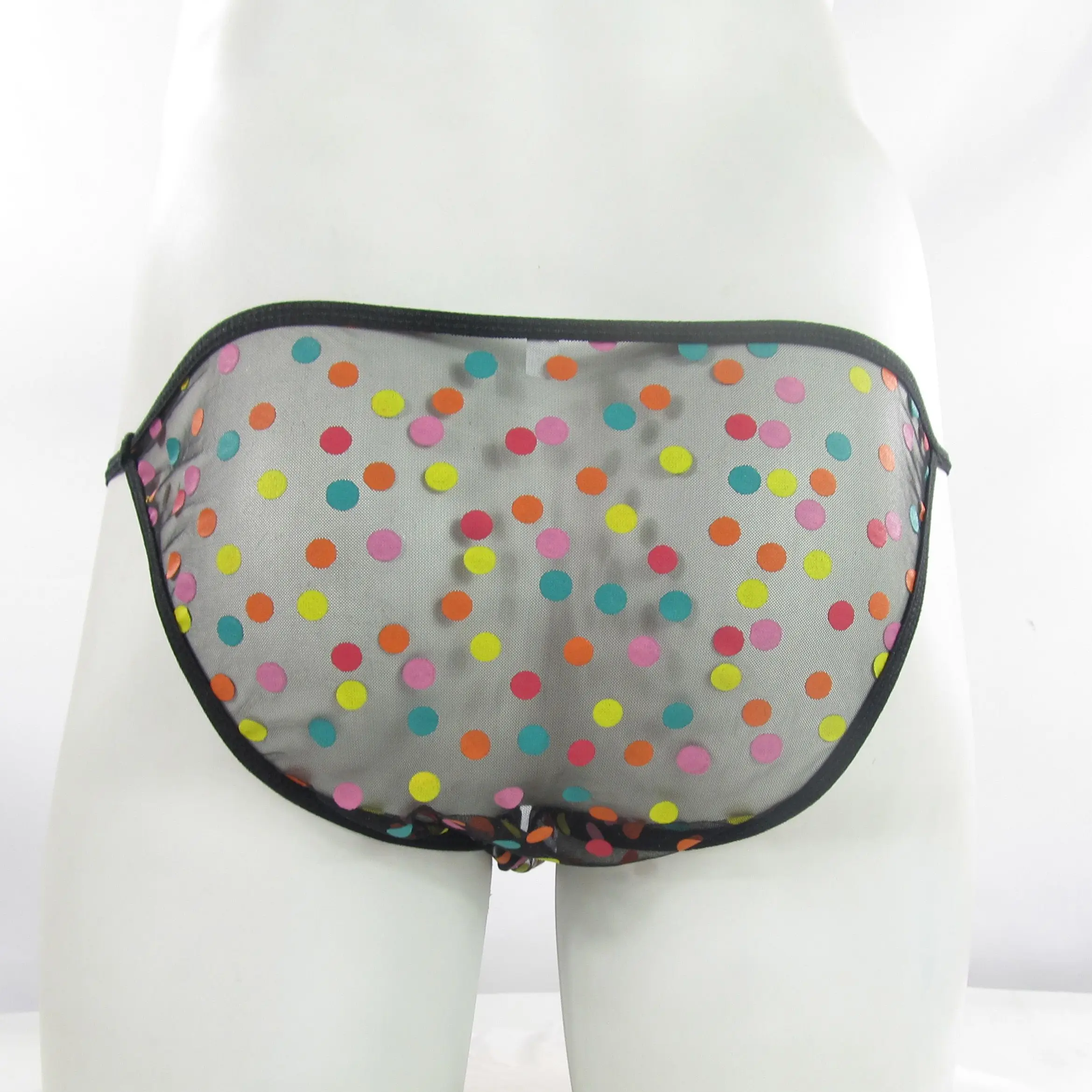 G342HK Mens Sexy String Pouch Bikini back C-thru Mesh Tulle Dotted Fancy