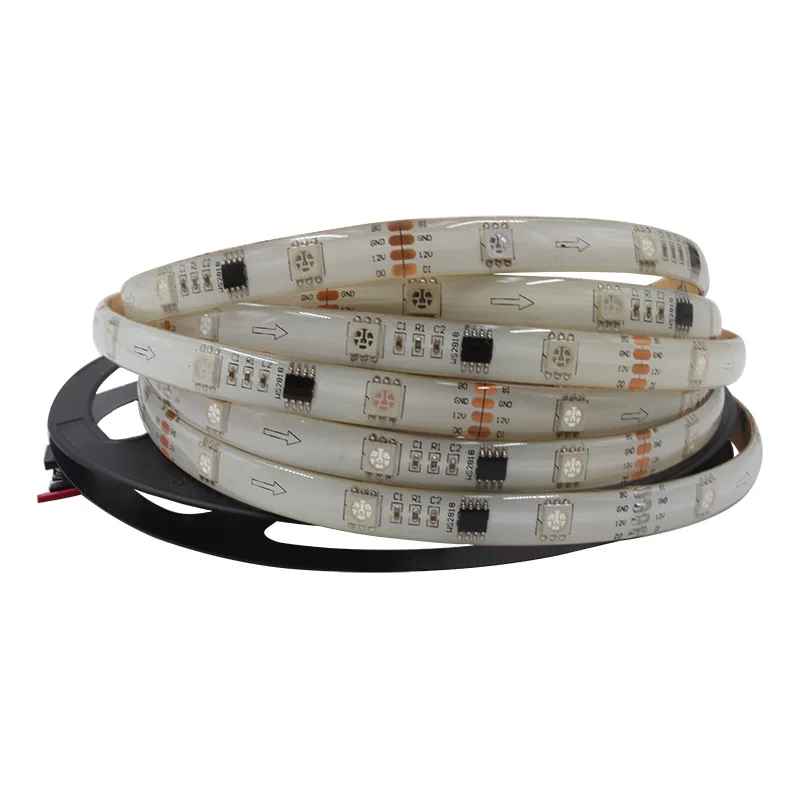 DC12V WS2818 (WS2811 Upgrand Version)  Multi Color Led Strip 60Leds/m 20IC/m 5050RGB Addressable Led Tape For stage