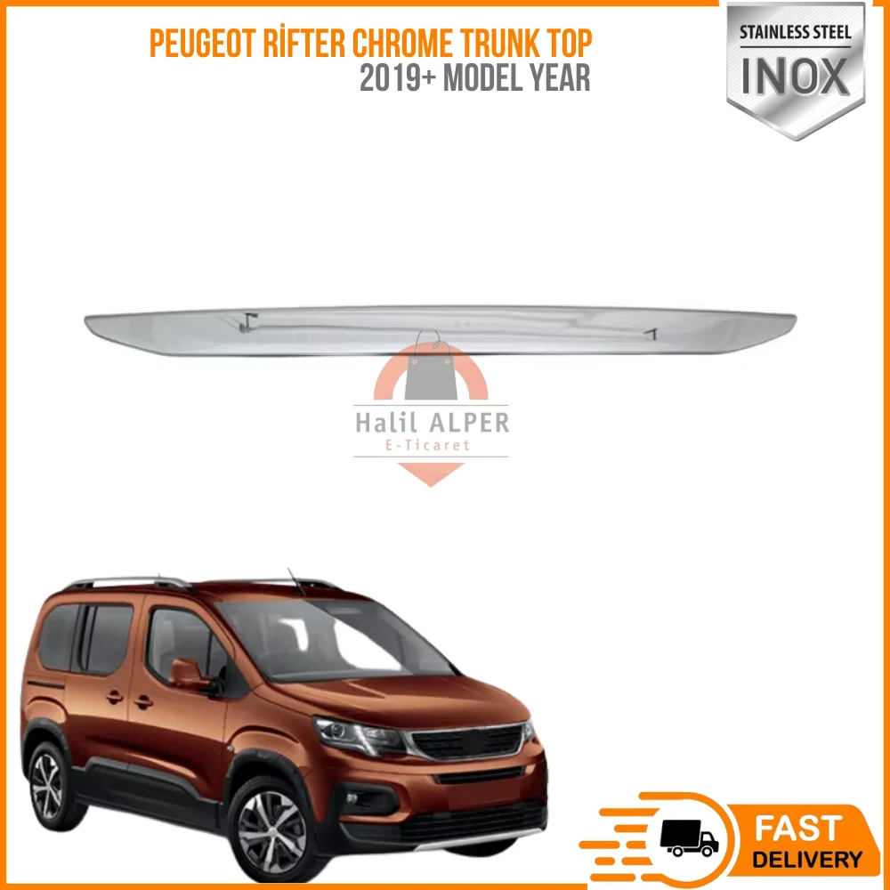 For Peugeot Rifter chrome trunk top 2019 and above. Stainless steel. ISO9001/2008 A + quality modified design