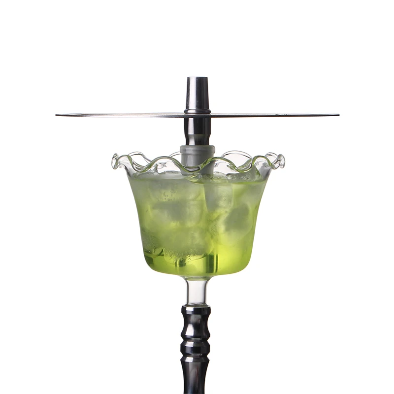 Wholesale New Design Glass Hookah Bowl Cool Feeling Shisha  Water Pipe Accessory Ice Bucket With Big Capacity