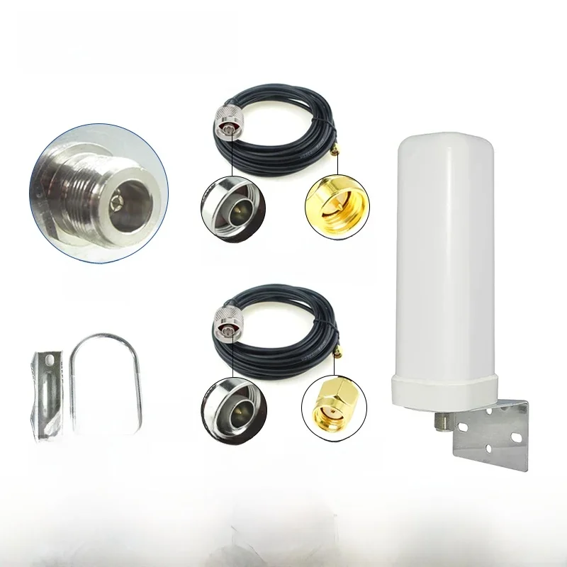 ZIISOR 5G 4G LTE Antenne WLAN Outdoor-Router-Antenne Langstrecken-Kommunikationsantennen mit Verlustarmem Kabel N-Buchse RP-SMA-Stecker