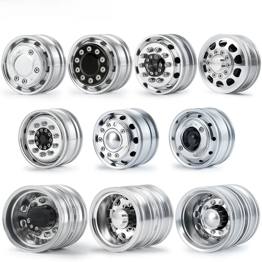 AXSPEED Aluminium Voor Achter Velg Hubs voor 1/14 Tamiya Truck Tractor Trailer Cargo Autobanden Upgrade Onderdelen - afbeelding 2