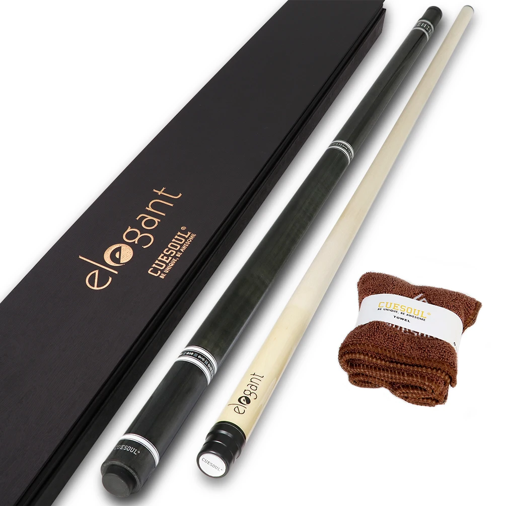 

CUESOUL ELEGANT 58 inch 19oz Pool Cue Stick 13mm Cue Tip-Grey