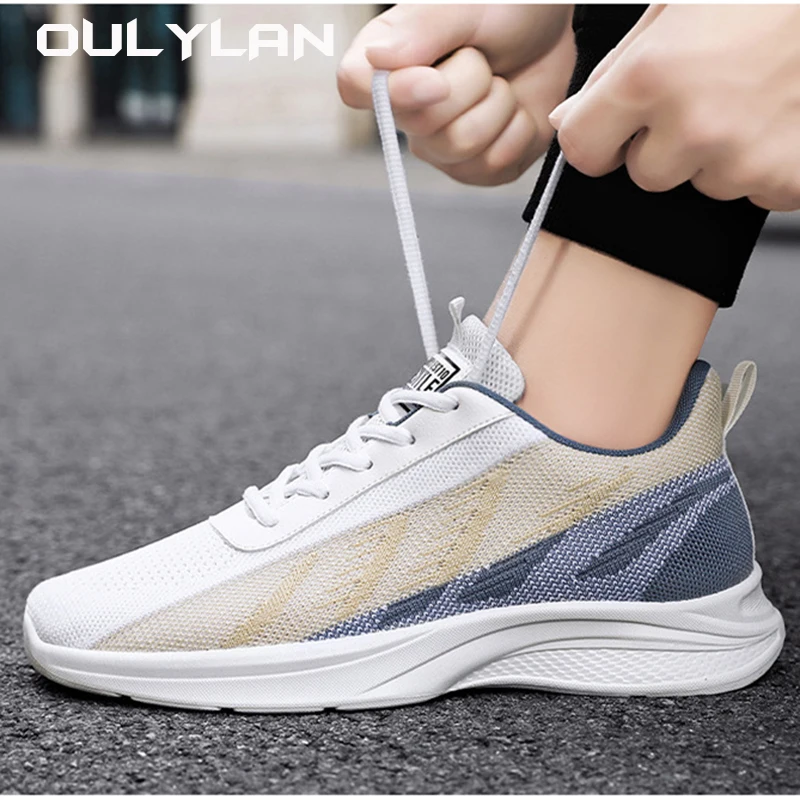 Fashion Outdoor Sports Running Sneakers Men Shoes Comfortable Soft Cushioning Jogging for Man Lightweight Breathable Mesh Shoes