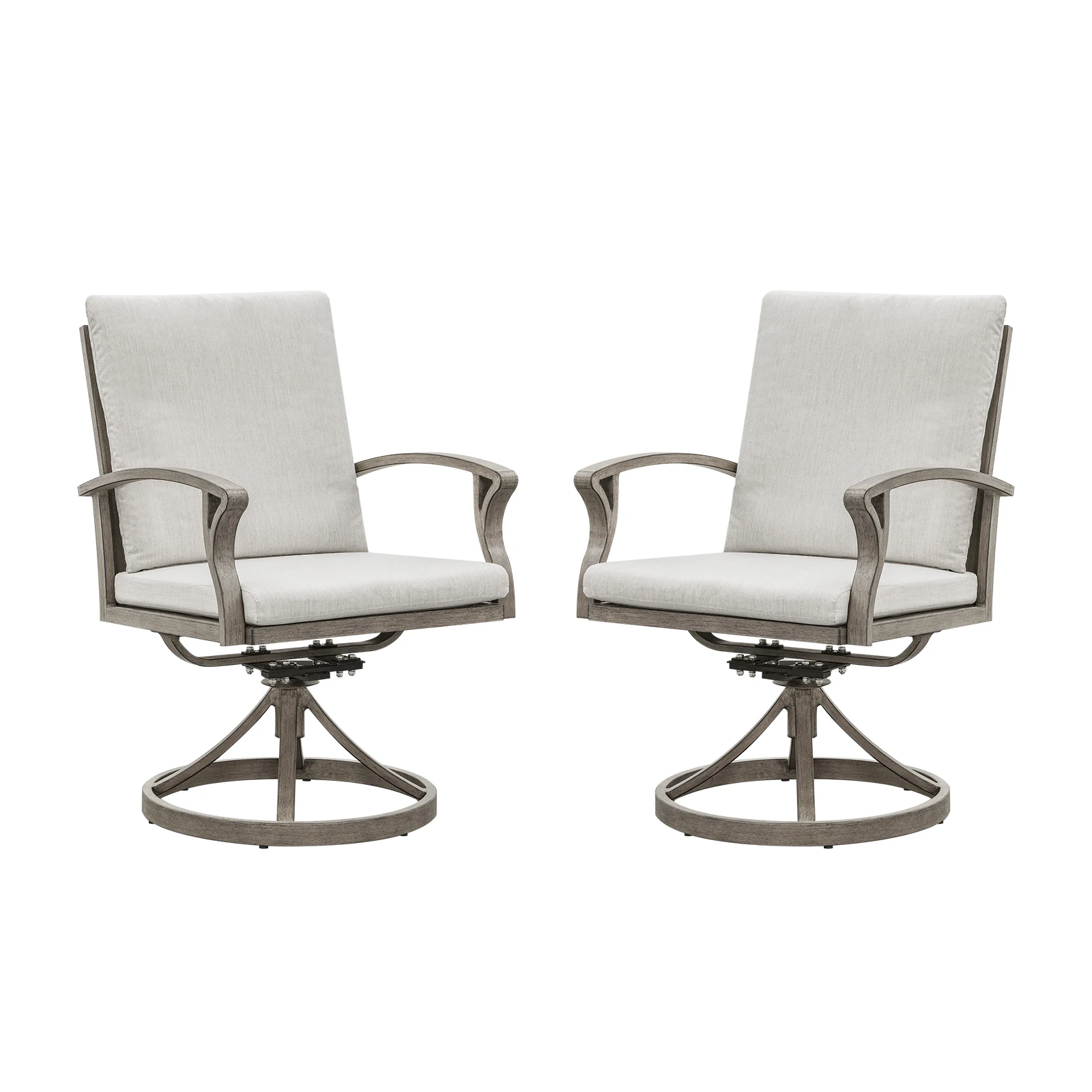 

SeeHill Swivel Patio Chairs Set of 2, Aluminum Outdoor Rocking Dining Chairs with Cushions, Patio Furniture for Deck, Garden