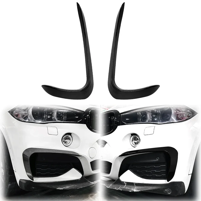 2015 bis 2019 2X für BMW X6 F16 M Sport M50i M50d Performance glänzend schwarz Frontstoßstange Splitter Lip Spoiler Diffusor von Body Kit