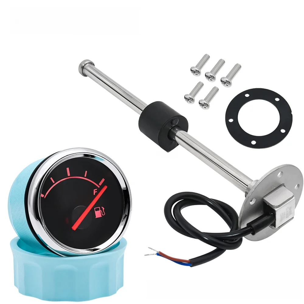 Wskaźnik poziomu paliwa 240-33ohm ze stali nierdzewnej morski wskaźnik poziomu paliwa czujnik 100mm-600mm dla samochodu wskaźnik łodzi zakres E-F — zdjęcie 2